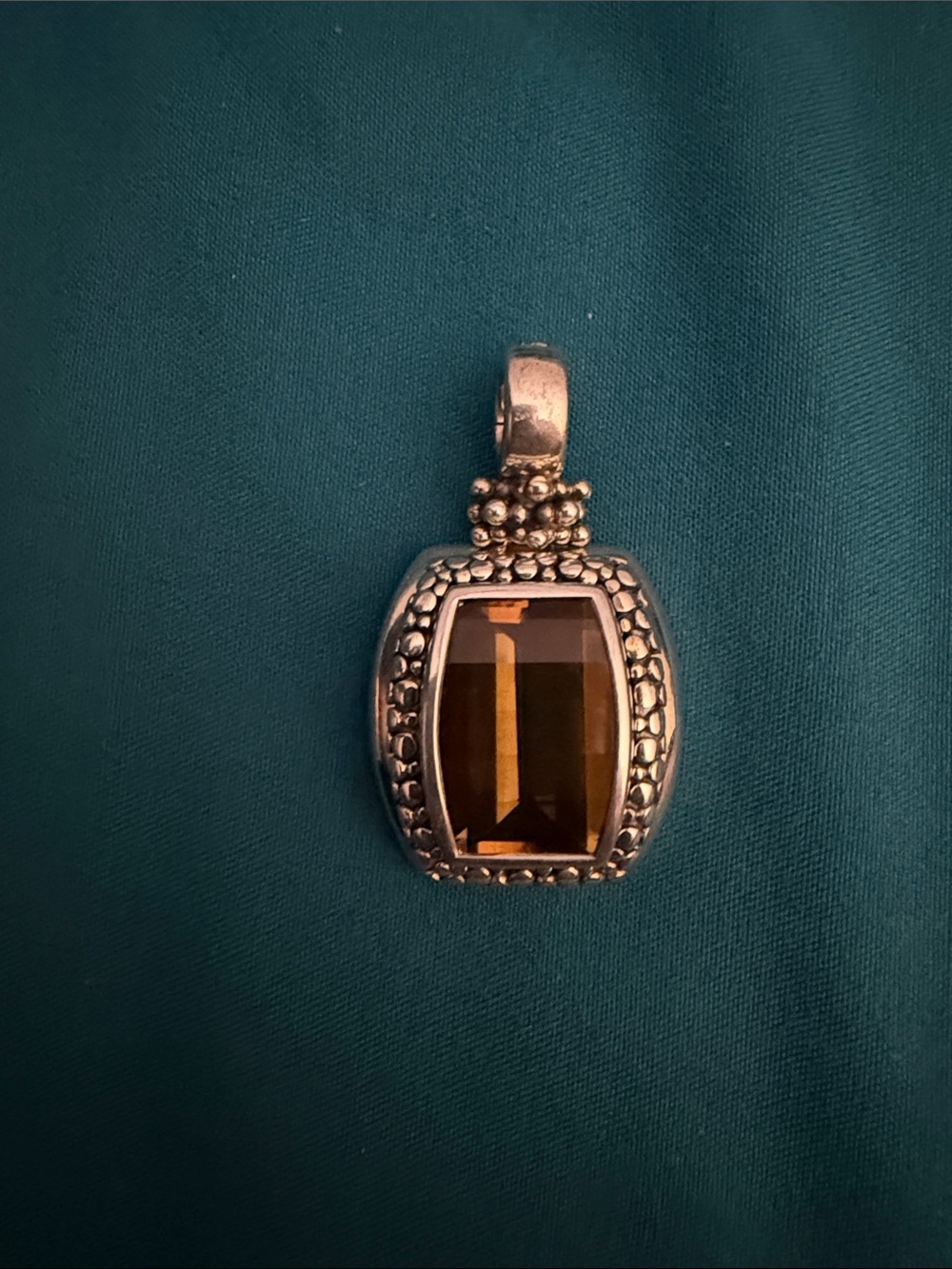 Sterling silver smoky quartz Gemstone Pendant